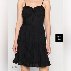 Hollister black Tiered Mini Sundress